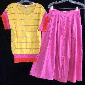 MONDI ADORABLE Skirt and Sweater set VINTAGE 80's